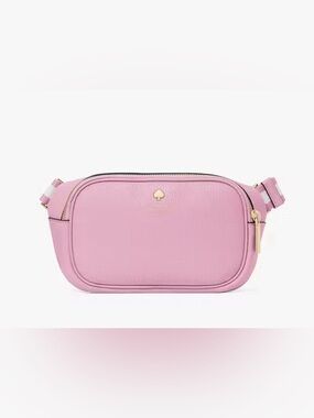 ♠️ Kate Spade Emma Pebbled Leather Belt Bag – Mandavilla Pink NWOT 💕